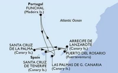 7 Tage Kanarische Inseln & Madeira mit MSC Musica ab 1.008 Euro p.P. inkl. Flug